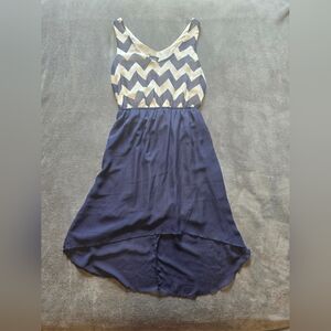 Chevron/blue Dress
